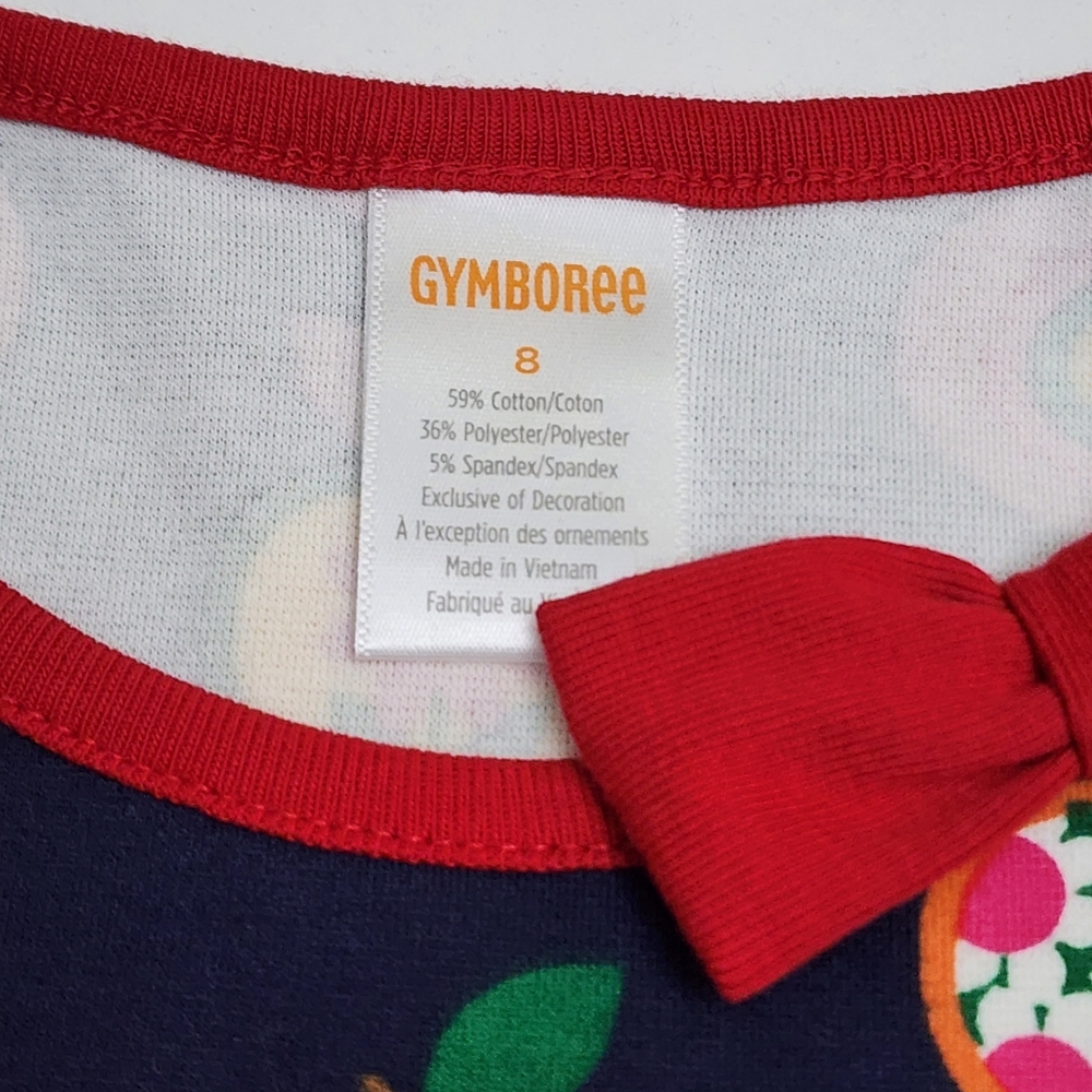 Gymboree Girl Apple Orchard Printed Peplum Bright Colorful Fall Dress Size 8 NEW - Picture 5 of 6